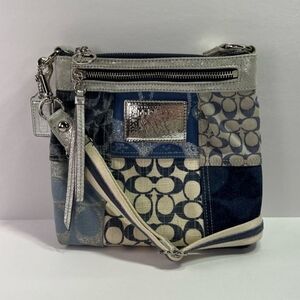 Coach Poppy Denim Patchwork crossbody